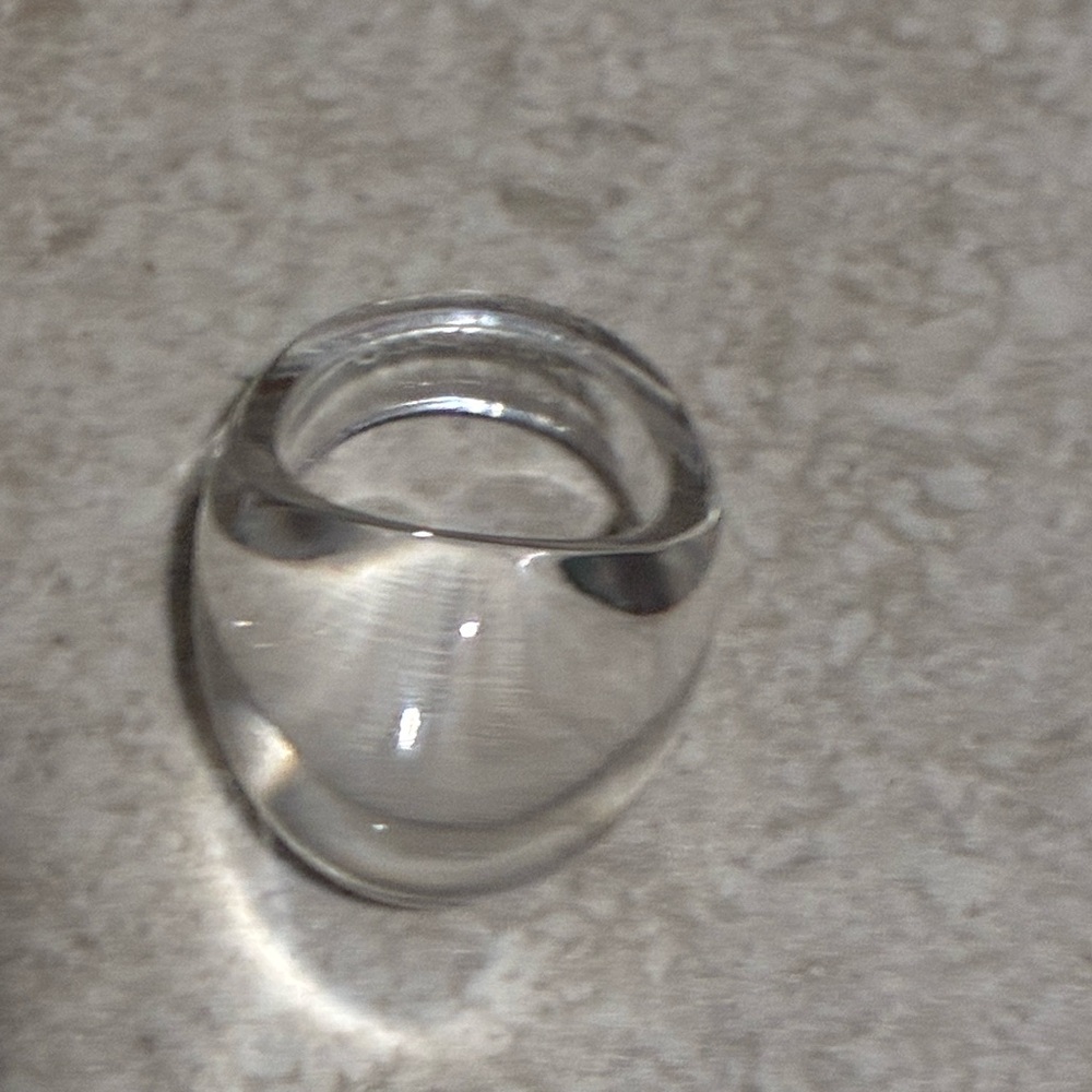 Lalique Crystal Dome Ring